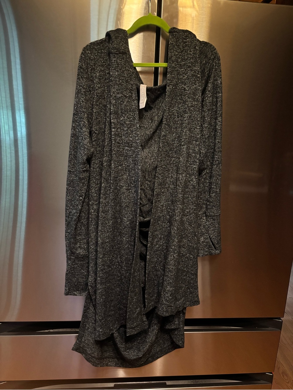 Athleta - Harmony Wrap Hooded Cardigan - Heather Charcoal size XS